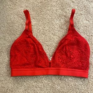 Lively Busty Bralette Size 1 Palm Lace Tomato Red